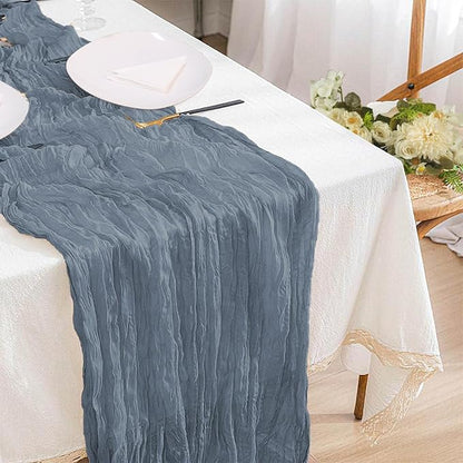 12 Pack Dusty Blue Cheesecloth Table Runner 10ft Boho Gauze Cheese Cloth Table - Image 5