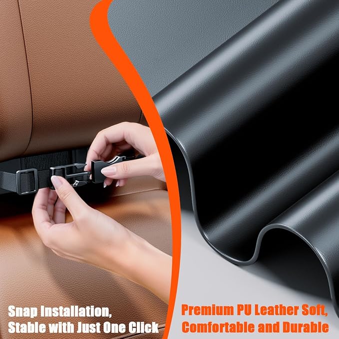 Car Tissue Holder, Car Kleenex Holder Fits 100-160 Count | Premium PU Leather - Image 7