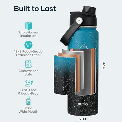 BUZIO 24 oz Insulated Stainless Steel Water Bottle - Image 4