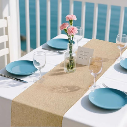 13 Pack Burlap Table Runners 12 x 108 Inches Farmhouse Jute Runner Rustic - Image 7