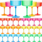 Jingmore 24 Pcs Ribbed Martini Glasses 10 oz Disposable Plastic Vintage Ribbed by Jingmore