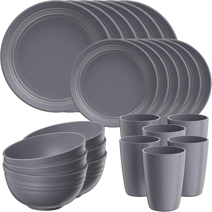 Quatish 24 Piece Plates and Bowls Sets by Quatish