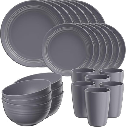 Quatish 24 Piece Plates and Bowls Sets by Quatish