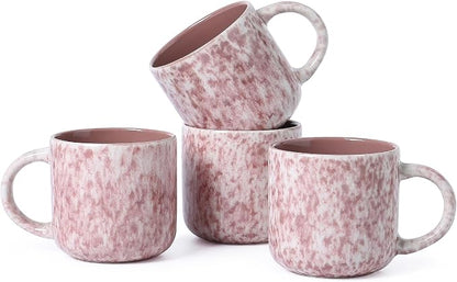 MONITO 12 OZ Coffee Mugs Set of 4, Ceramic Coffee Mugs, Modern Coffee Mugs Set by MONITO