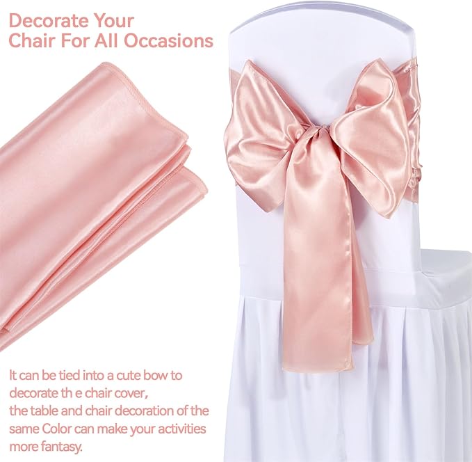 Rose Gold Satin Table Runners 10 Pack 12x108 inch Silk Smooth Fabric | Bright - Image 3