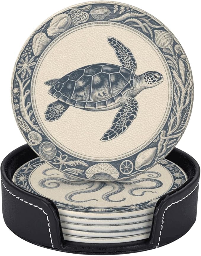 6 Pcs Nautical Ocean Drink Coasters - Image 4