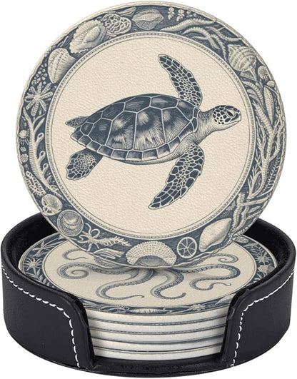 6 Pcs Nautical Ocean Drink Coasters - Image 4