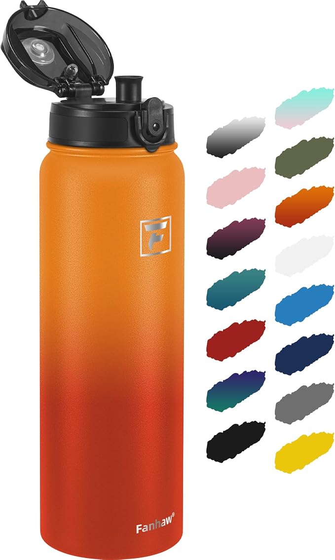 Fanhaw 32 oz Insulated Stainless Steel Water Bottle by FANHAW