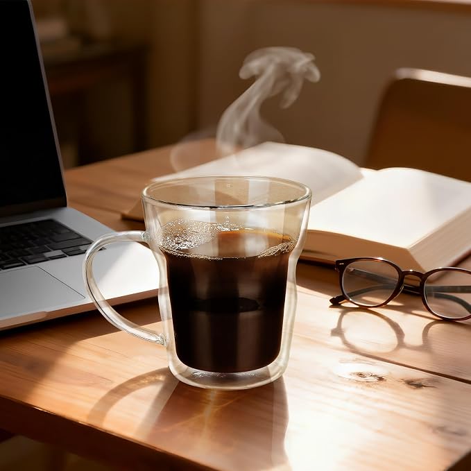 Joeyan 12oz Double Wall Insulated Coffee Mugs - Image 5