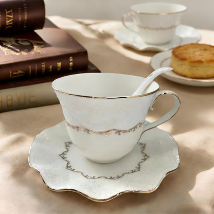 Tea Cup and Saucer Set for 1, 6.8 Oz | Coffee Cup - Image 8