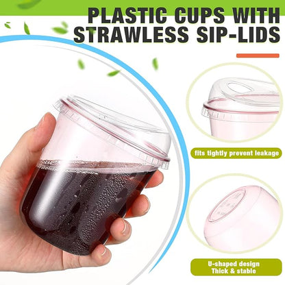 Ziliny 50 Sets Clear Plastic Coffee Cups - Image 4