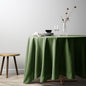 EVERLY 100% Pure Linen Round Tablecloth 108Inches for Dining,Buffet Parties,Picnic,Events,Weddings and Restaurants,Decorative Halloween,Thanksgiving Machine Washable Tablecloths-Olive Green