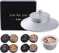 Cocktail Smoker Kit AOKE Metallic Whiskey Smoker Kit with 4 Flavors Wood Chips for Whiskey and Bourbon Old Fashioned Smoker Kit for Enhancing Drink Flavors Whiskey Gifts for Men Father's Day