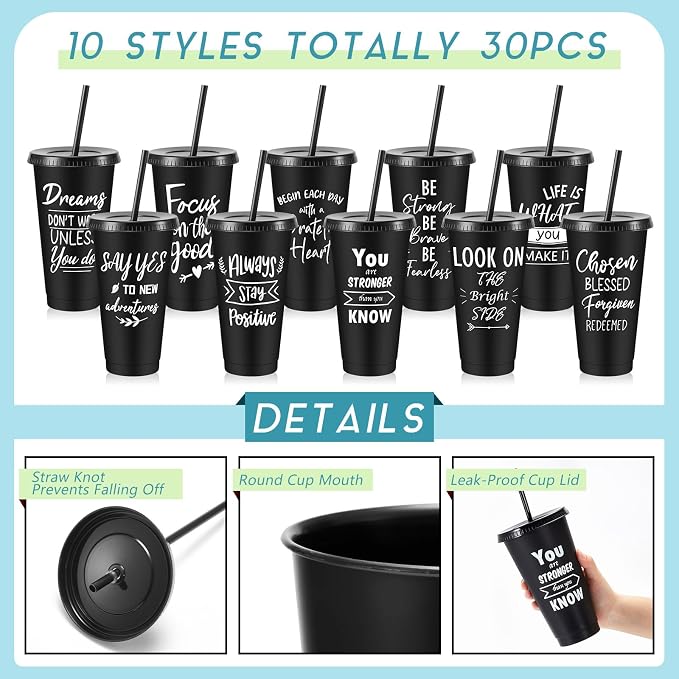 Uiifan 30 Pcs Inspirational Cups Bulk - Image 3