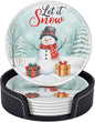 Winter Let it Snow Snowman Coasters by KiuLoam