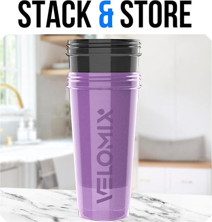 VELOMIX 2 Pack 28oz Protein Shaker Bottle - Image 6