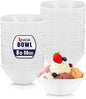 bUCLA 50Pack White Plastic Small Bowls - 8oz Disposable Ice by BUCLA