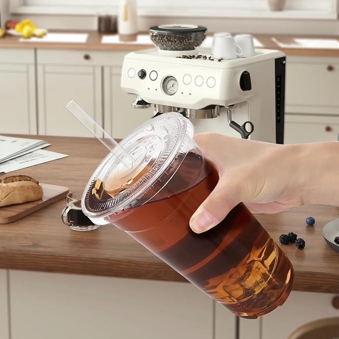 Clawsoff 50 Pack 24 oz Clear Plastic Cups - Image 4