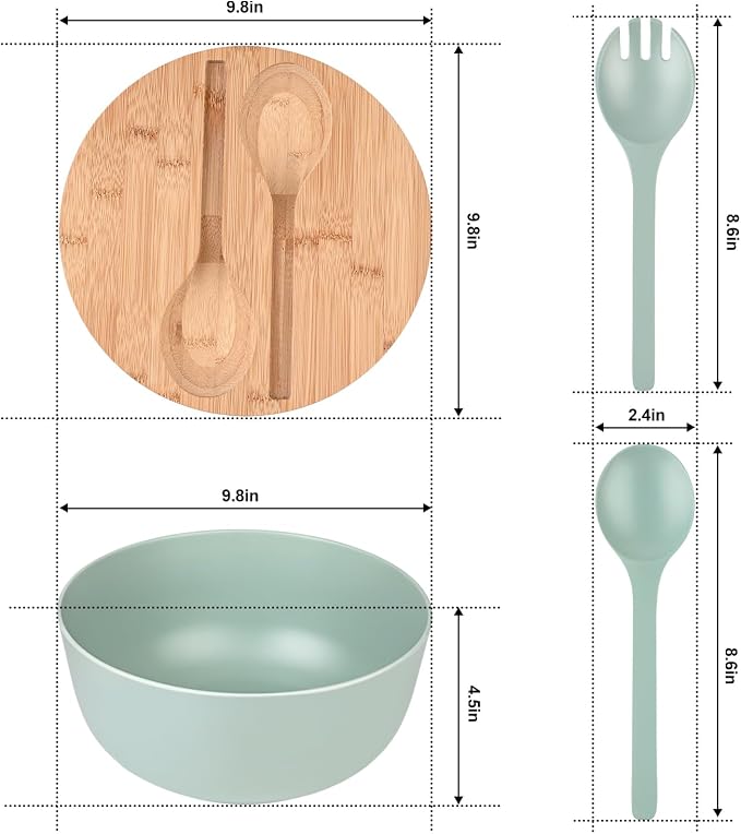 LOVYANXUE Bamboo Fiber Salad Bowl - Image 6