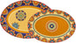 Bico Tunisian 16 plus 14 inch Oval Platters Set, Set of 2, Microwave and Dishwasher Safe, for Serving Fish, Chicken, Turkey