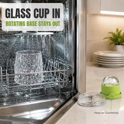 360° Rotating Whiskey Glasses Set of 2, Vintage Crystal Tumblers - Image 4