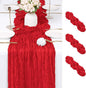 3 Pack Red Cheesecloth Table Runner 17x108 Inch Semi Sheer Boho Gauze Cheese by Unknown
