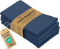 Ruvanti Cloth Napkins Set of 4, 18x18 Inches Napkins Cloth Washable, Soft, Durable, Absorbent, Cotton Blend. Table Dinner Napkins Cloth for Hotel, Lunch, Restaurant, Wedding Parties - Ocean Blue