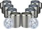 MEWAY 12oz Coffee Mug With Handle 8 Pack Bulk, Stainless Steel Insulated Travel by MEWAY