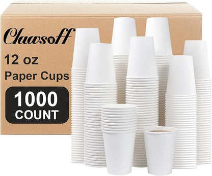 Clawsoff 12 oz 1000 Count Paper Cups Disposable Hot Beverage Coffee Cups | by BuyNow