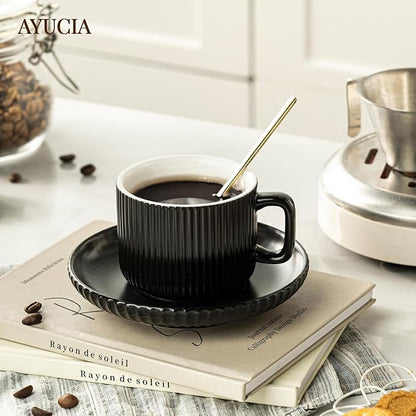 5 Ounce Espresso Cups Set of 4, Small Coffee Cups - Image 7