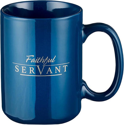 Christian Art Gifts Navy Blue Ceramic Coffee Mug – 14 oz. Lead & Cadmium-free by ChristianArtGifts