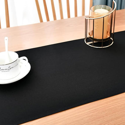 Faux Linen Small Table Runner Water Resistant 13 x 36 in, Coffee Table Runner - Image 7