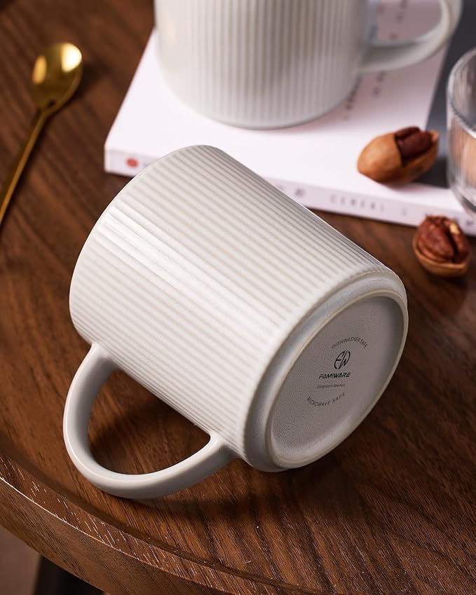 famiware Coffee Mug Set for 4, Star 16 oz Catering Mugs Cup Set - Image 6