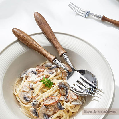 6-Piece Vintage Luxury 18/10 Stainless Steel Silverware Set - Image 4