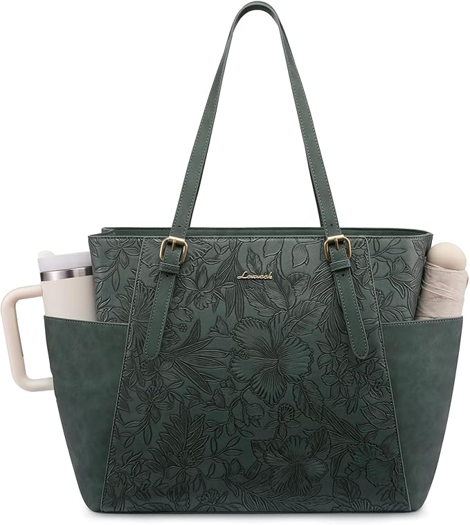 LOVEVOOK Laptop Tote Bag for Women, Leather Work Computer Briefcase Bag | Large by LOVEVOOK