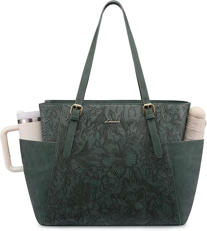 LOVEVOOK Laptop Tote Bag for Women, Leather Work Computer Briefcase Bag | Large by LOVEVOOK