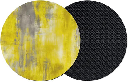 Vintage Yellow Coasters Set of 2, Absorbent Coasters by Unknown