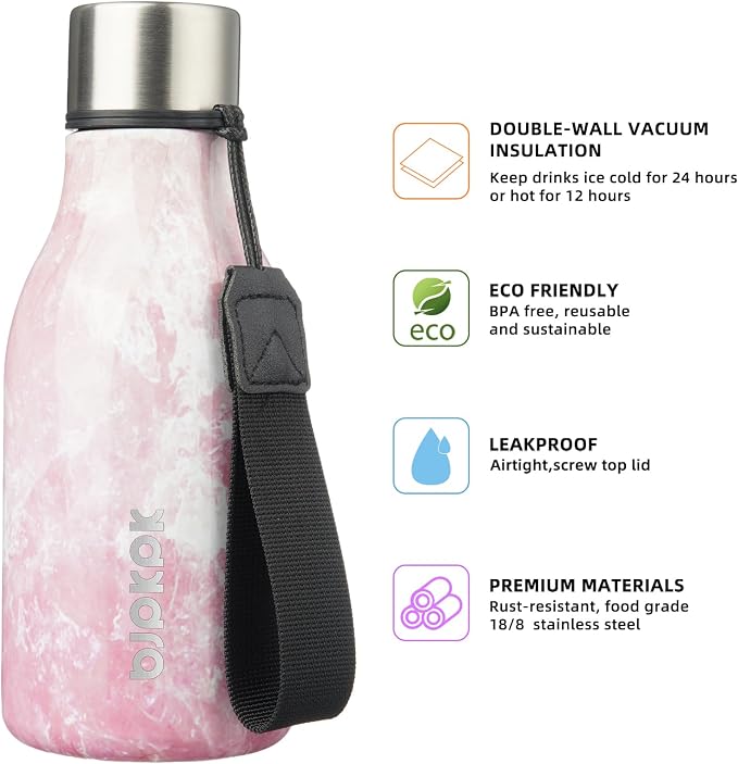BJPKPK 12oz Insulated Water Bottle, Stainless Steel Bottle - Image 2