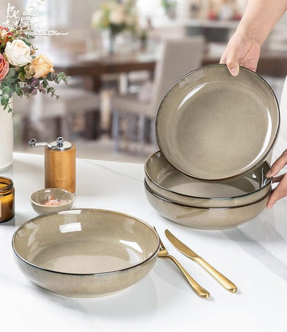 GBhome 8.75'' Large Ceramic Pasta Bowls, 38oz Stoneware Pasta Serving Bowls Set - Image 6