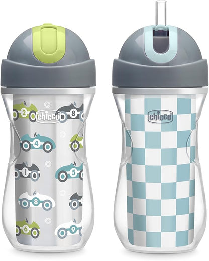 Chicco Insulated Straw Sippy Cup 12+ Months, 9oz Toddler Training Cup by ChiccoUSA