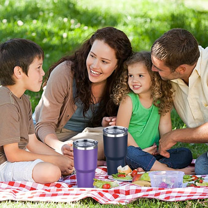 30 oz Tumbler with Lids and Straws, Stainless Steel Insulated Coffee Tumbler - Image 7