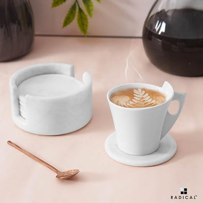 Radicaln Round Marble Coasters Set of 6 - Image 2