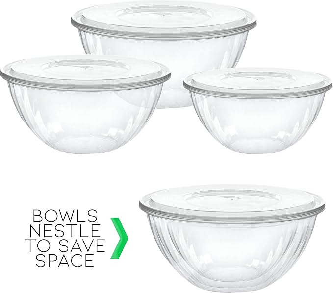 PLASTICPRO Disposable 48 Ounce Round Crystal Clear Bowls - Image 7
