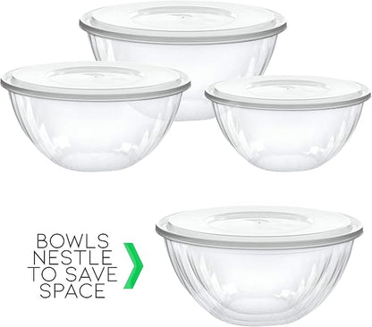 PLASTICPRO Disposable 48 Ounce Round Crystal Clear Bowls - Image 7