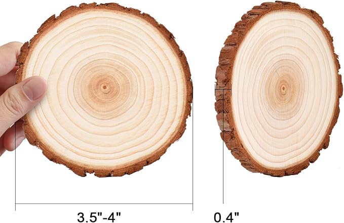 Unfinished Natural Wood Slices - Image 2