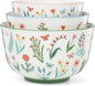 Oneida First Blooms Porcelain Nesting Bowls, microwave safe | space-saving by Oneida