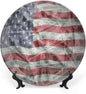 Ceramic Plates, American Flag Decorative Ceramic Plates, Dolar Exchange, 6 Inch, for Dining, Parties, Wedding, Multicolor