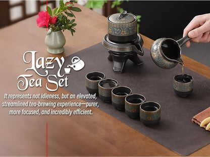 Japanese tea set with Infuser Semi Automatic Tea Set Magic Teapot with 6 cups - Image 8