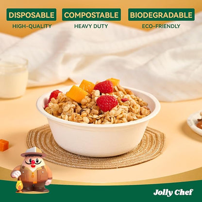 Compostable Disposable Paper Bowl Heavy Duty Soup Containers Biodegradable - Image 3