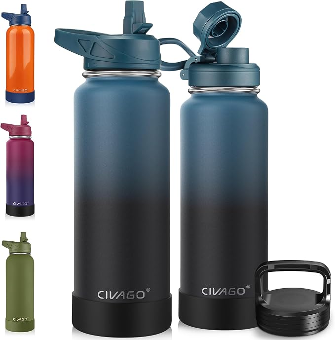 CIVAGO 40 oz Insulated Stainless Steel Water Bottle by CIVAGO